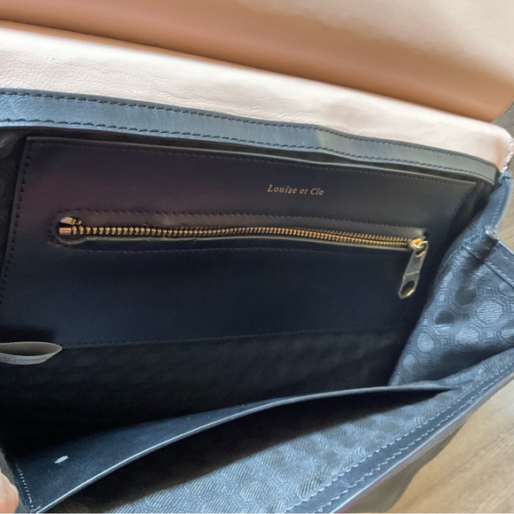 Louise et Cie Black Leather top handle purse - Picture 7 of 8